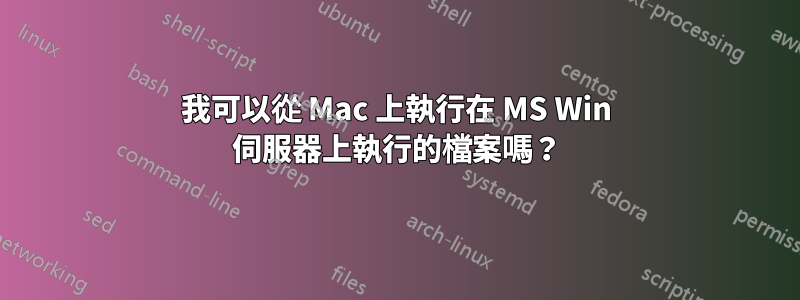 我可以從 Mac 上執行在 MS Win 伺服器上執行的檔案嗎？