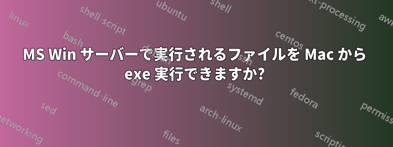 MS Win サーバーで実行されるファイルを Mac から exe 実行できますか?