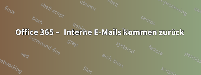 Office 365 – Interne E-Mails kommen zurück