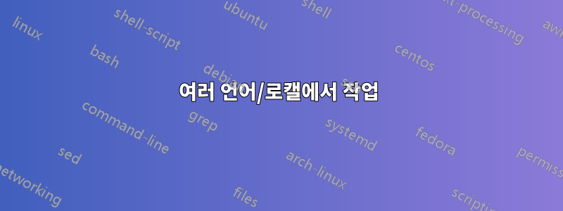 여러 언어/로캘에서 작업