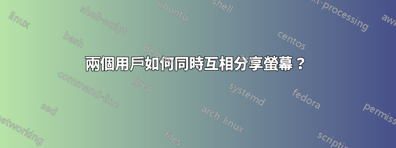 兩個用戶如何同時互相分享螢幕？