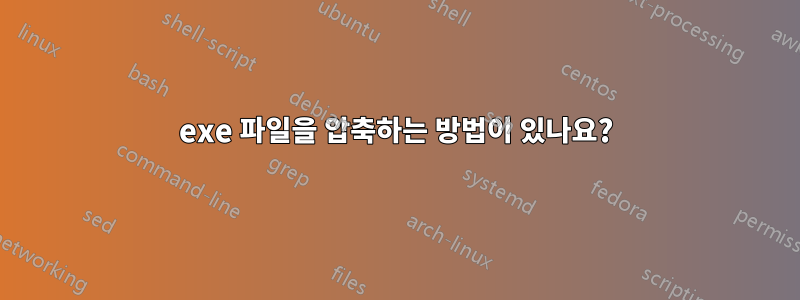 exe 파일을 압축하는 방법이 있나요?