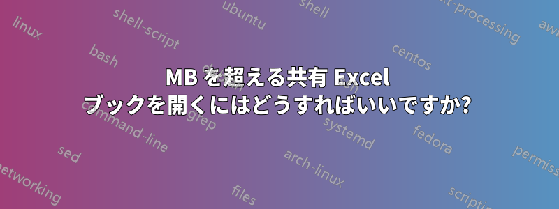 5MB を超える共有 Excel ブックを開くにはどうすればいいですか?