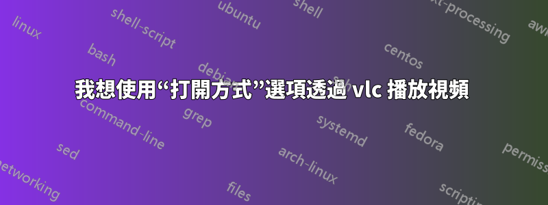 我想使用“打開方式”選項透過 vlc 播放視頻
