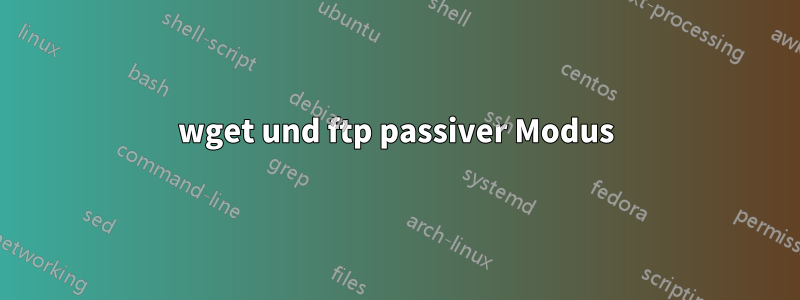 wget und ftp passiver Modus
