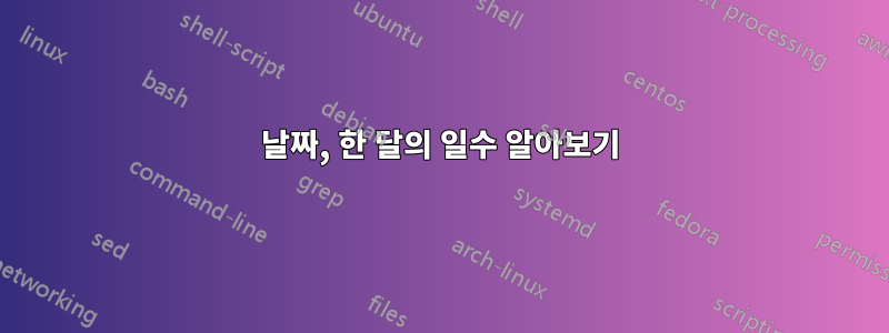 날짜, 한 달의 일수 알아보기