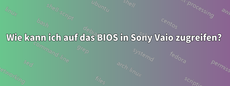 Wie kann ich auf das BIOS in Sony Vaio zugreifen?