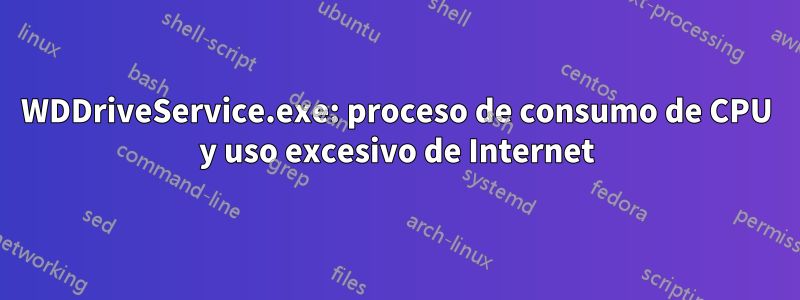 WDDriveService.exe: proceso de consumo de CPU y uso excesivo de Internet