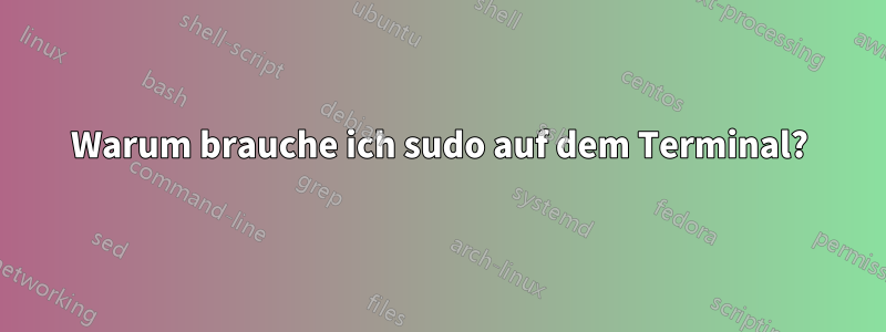 Warum brauche ich sudo auf dem Terminal?
