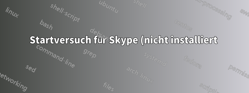 Startversuch für Skype (nicht installiert) bei Benutzeranmeldung auf Windows 10-Computer