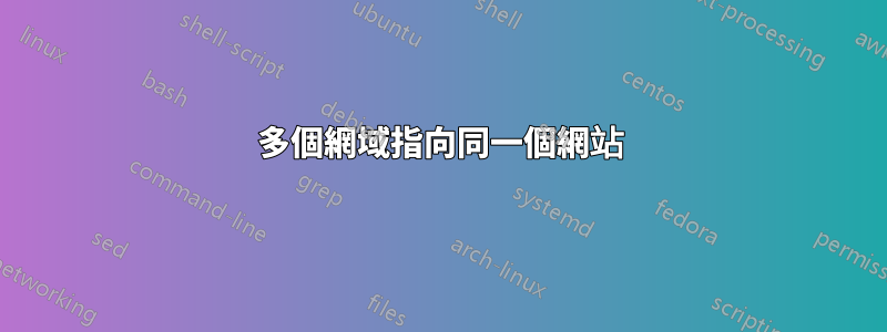多個網域指向同一個網站