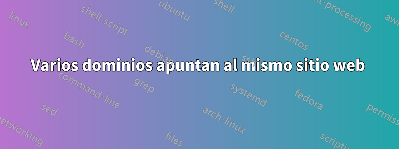 Varios dominios apuntan al mismo sitio web