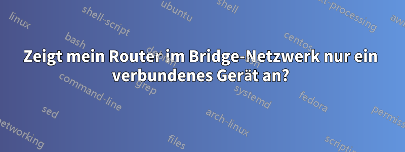 Zeigt mein Router im Bridge-Netzwerk nur ein verbundenes Gerät an?