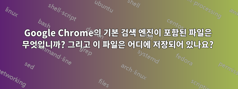 Google Chrome의 기본 검색 엔진이 포함된 파일은 무엇입니까? 그리고 이 파일은 어디에 저장되어 있나요?