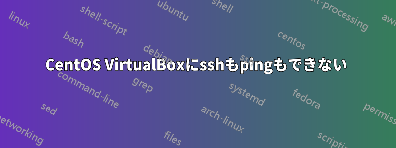 CentOS VirtualBoxにsshもpingもできない