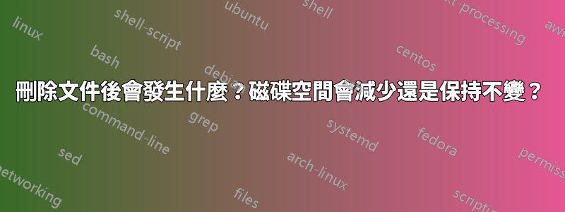 刪除文件後會發生什麼？磁碟空間會減少還是保持不變？