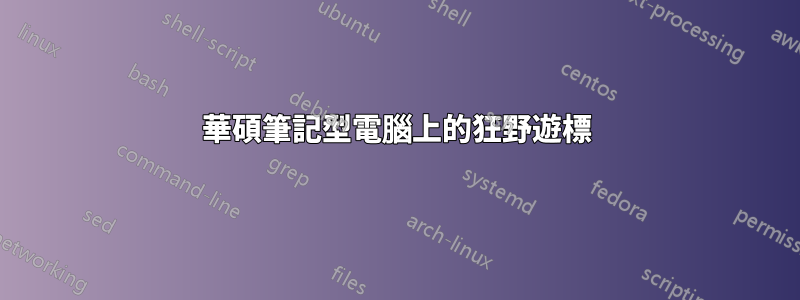華碩筆記型電腦上的狂野遊標