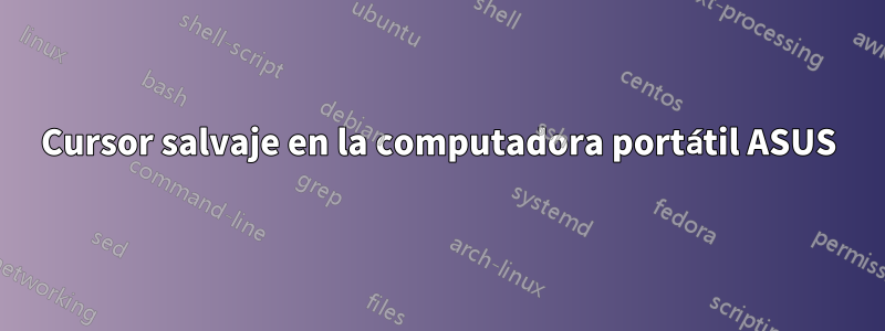Cursor salvaje en la computadora portátil ASUS