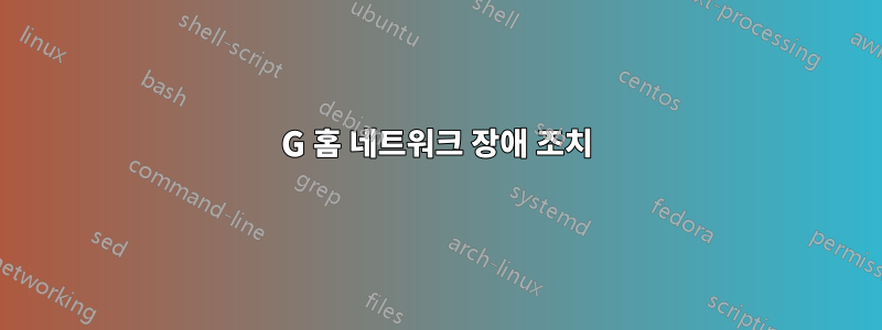 4G 홈 네트워크 장애 조치
