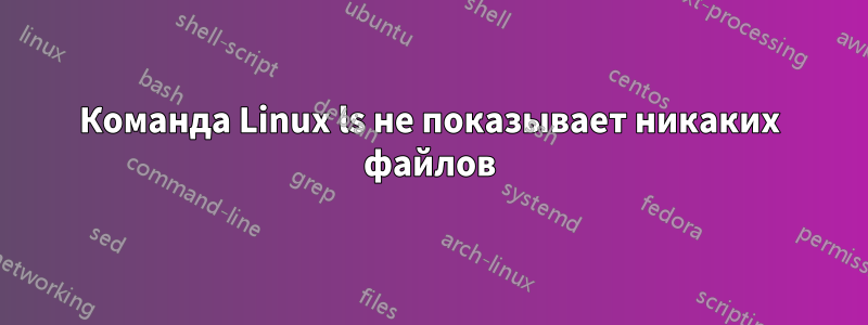 Команда Linux ls не показывает никаких файлов