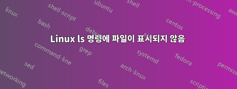 Linux ls 명령에 파일이 표시되지 않음