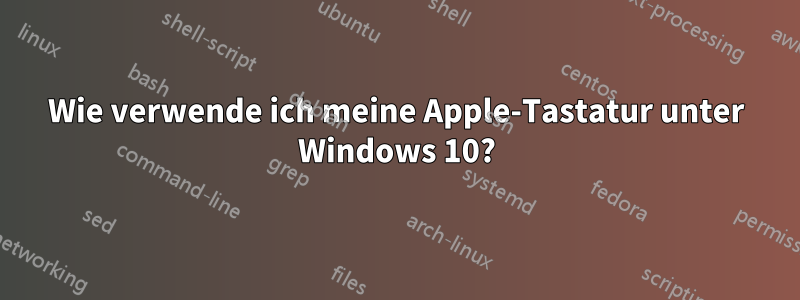 Wie verwende ich meine Apple-Tastatur unter Windows 10?