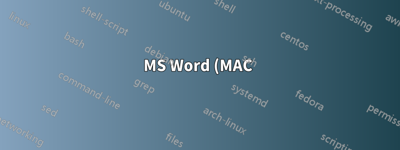 MS Word (MAC) がランダムに空白を追加するのはなぜですか?