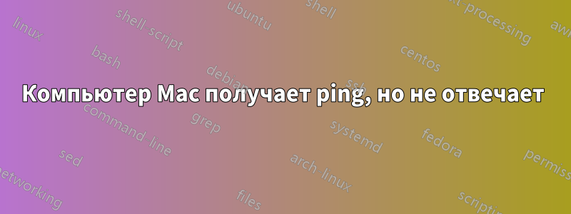 Компьютер Mac получает ping, но не отвечает