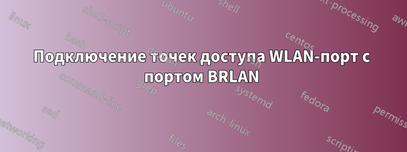 Подключение точек доступа WLAN-порт с портом BRLAN