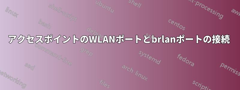 アクセスポイントのWLANポートとbrlanポートの接続