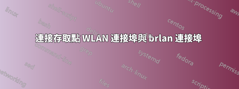 連接存取點 WLAN 連接埠與 brlan 連接埠