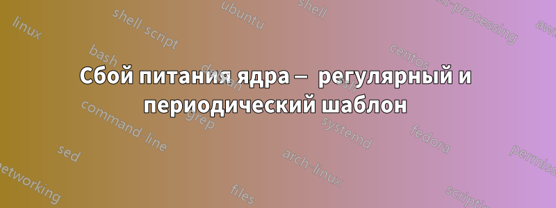 Сбой питания ядра — регулярный и периодический шаблон