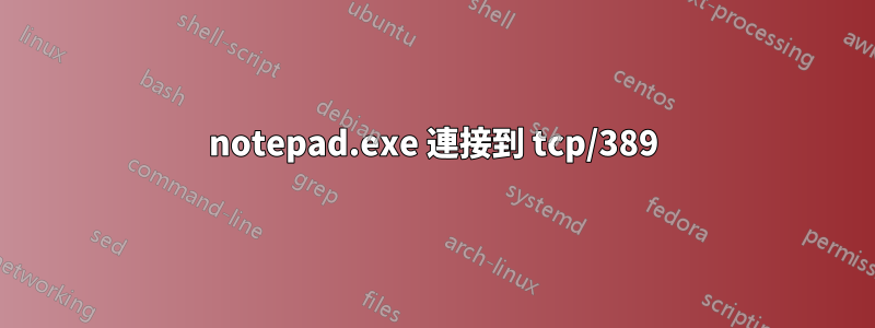 notepad.exe 連接到 tcp/389