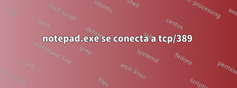 notepad.exe se conecta a tcp/389