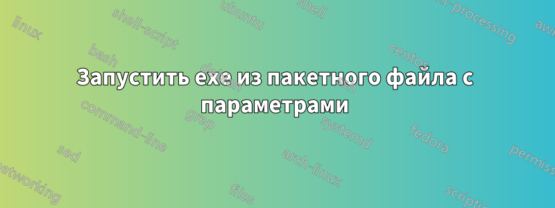 Запустить exe из пакетного файла с параметрами