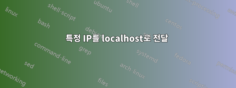 특정 IP를 localhost로 전달