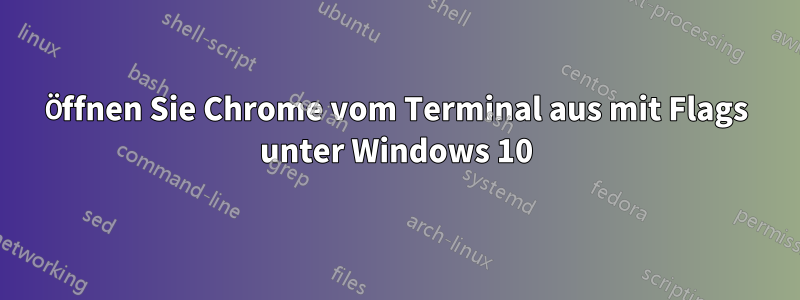 Öffnen Sie Chrome vom Terminal aus mit Flags unter Windows 10