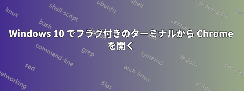 Windows 10 でフラグ付きのターミナルから Chrome を開く