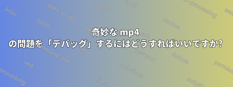 奇妙な mp4 の問題を「デバッグ」するにはどうすればいいですか?