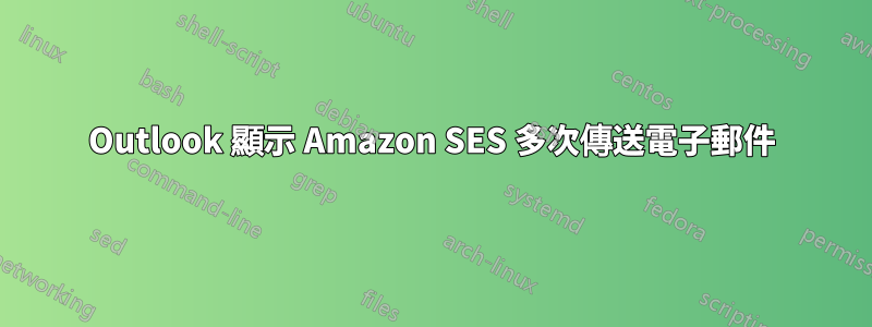 Outlook 顯示 Amazon SES 多次傳送電子郵件