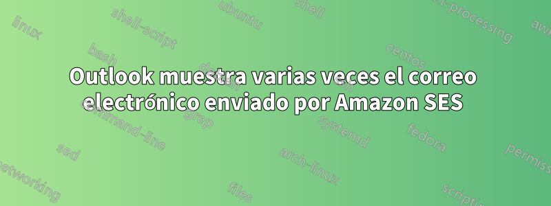 Outlook muestra varias veces el correo electrónico enviado por Amazon SES