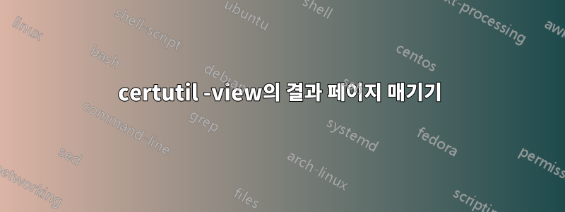 certutil -view의 결과 페이지 매기기