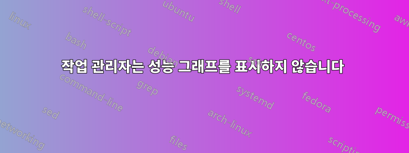 작업 관리자는 성능 그래프를 표시하지 않습니다