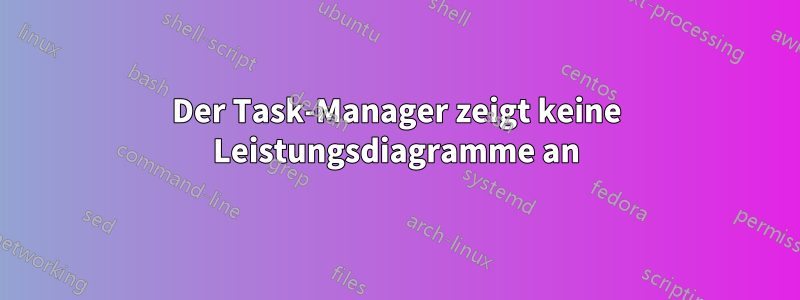 Der Task-Manager zeigt keine Leistungsdiagramme an