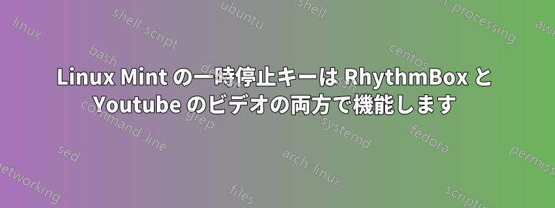 Linux Mint の一時停止キーは RhythmBox と Youtube のビデオの両方で機能します