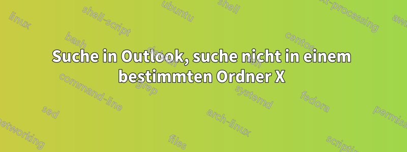 Suche in Outlook, suche nicht in einem bestimmten Ordner X