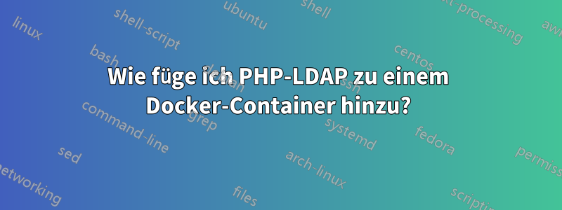 Wie füge ich PHP-LDAP zu einem Docker-Container hinzu?