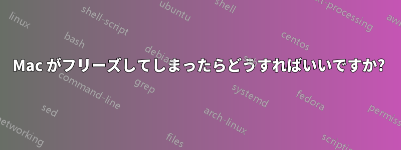 Mac がフリーズしてしまったらどうすればいいですか?