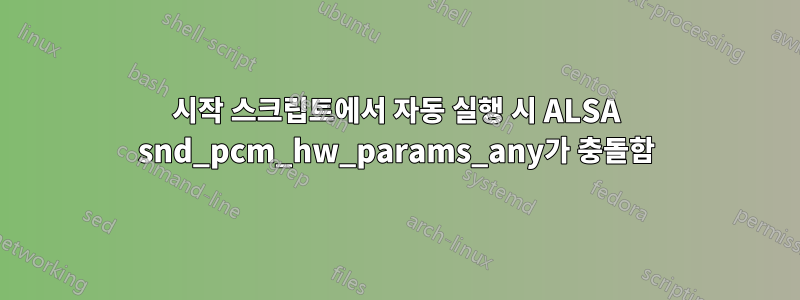 시작 스크립트에서 자동 실행 시 ALSA snd_pcm_hw_params_any가 충돌함
