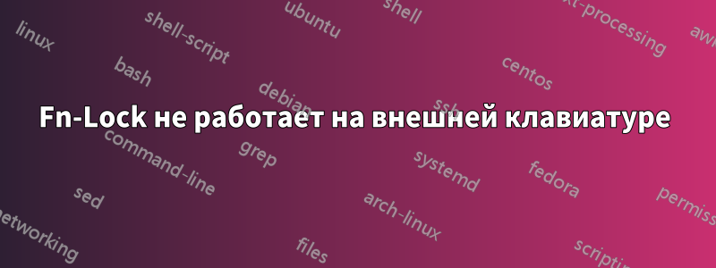 Fn-Lock не работает на внешней клавиатуре